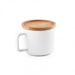 250ml Ceramic Mug with Bamboo Lid